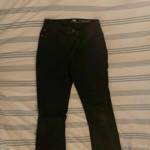 Black midrise bootcut jeans